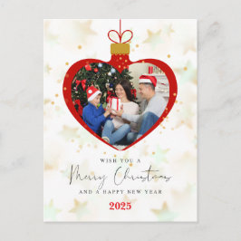 Cartão Postal Personlized Photo Merry christmas & Happy New Year