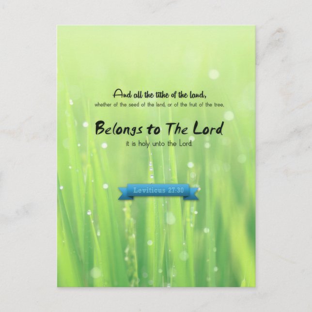 Cartão Postal Pertence Ao Senhor (Frente)