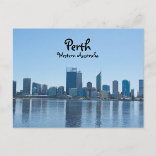 Cartão Postal Perth City Skyline no dia