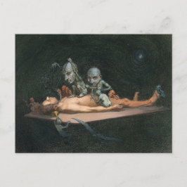 Cartão Postal Perto da morte, vendo espíritos Mau demônicos
