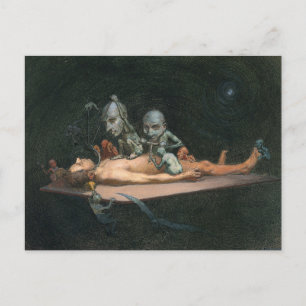 Cartão Postal Perto da morte, vendo espíritos Mau demônicos