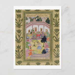 Cartão Postal Perturbação de um louco num encontro social,