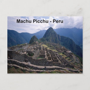 Cartão Postal Peru As Ruínas de Machu Picchu (Rua.K.)
