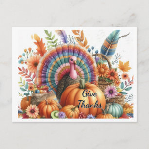 Cartão Postal Peru Boho de Ação de Graças