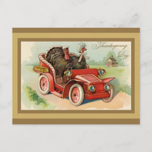 Cartão Postal Peru de Ação de Graças Vintage Fofo