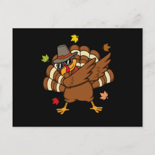 Cartão Postal Peru fazendo Dabbing Piada de Ação de Graças Famíl