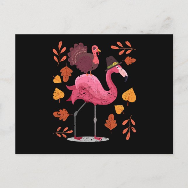 Cartão Postal Peru flamingo de Ação de Graças Dia à noite mea (Frente)