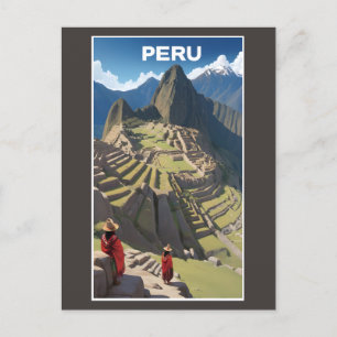 Cartão Postal Peru Machu Picchu