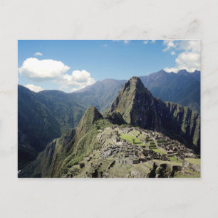 Cartão Postal Peru, Machu Picchu, a antiga cidade perdida do Inc