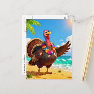 Cartão Postal Peru na férias na praia