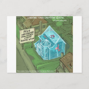 Cartão Postal Pesadelo Divertido de Vendas de Casas de Imóveis
