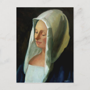 CARTÃO POSTAL PESAGEM DOURADA DA SENHORA VERMEER