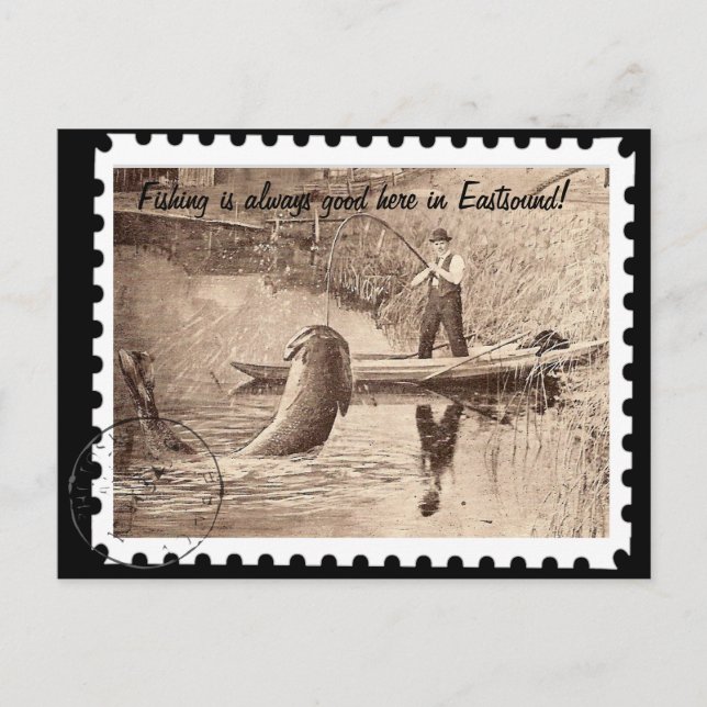 Cartão Postal Pesca Aqui no Eastsound (Frente)