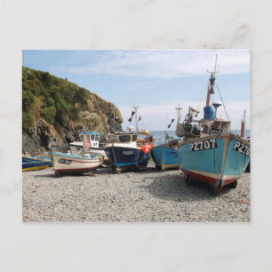 Cartão Postal Pesca Boats Cadgwith Cornwall Inglaterra
