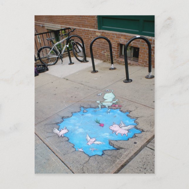 Cartão Postal pesca com beterraba (Frente)