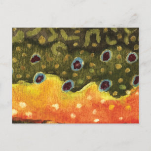 Cartão Postal Pesca com Isca Artificial para Truta