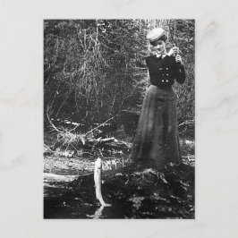 Cartão Postal pesca da mulher