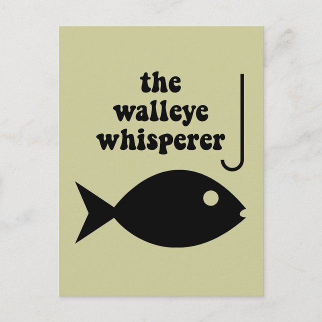 Cartão Postal pesca de guisado walleye (Frente)