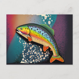 Cartão Postal Pesca de Truta Arco-Íris Personalizável Amante da 