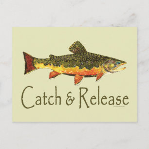 Cartão Postal Pesca de Truta Catch & Release