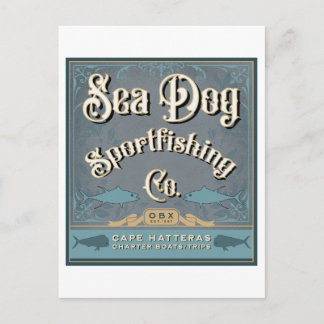 Cartão Postal Pesca desportiva de cães do mar OBX