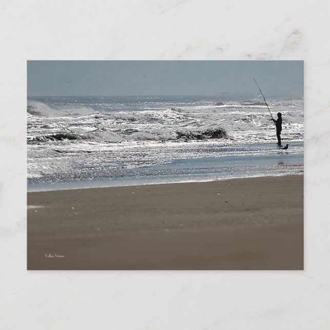 Cartão Postal Pesca em água espumante (Frente)