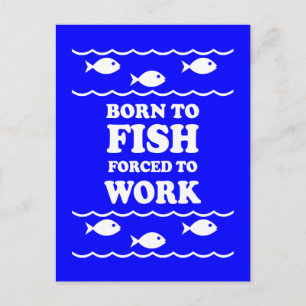 Cartão Postal Pesca engraçado
