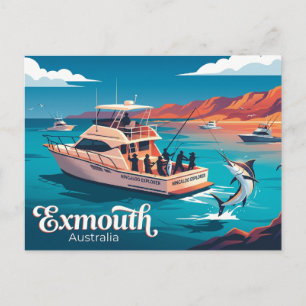 Cartão Postal Pesca Profunda em Exmouth Austrália