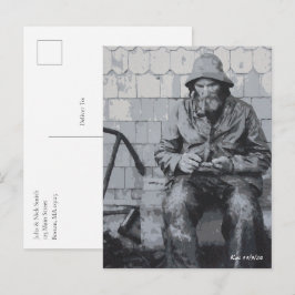Cartão Postal Pescador Gloucester Enviando Seus Nets
