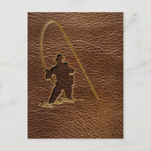 Cartão Postal Pescador Leather-Look