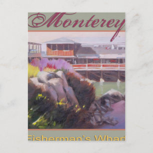 Cartão Postal Pescadores de Monterey Wharf Scenic California Coa
