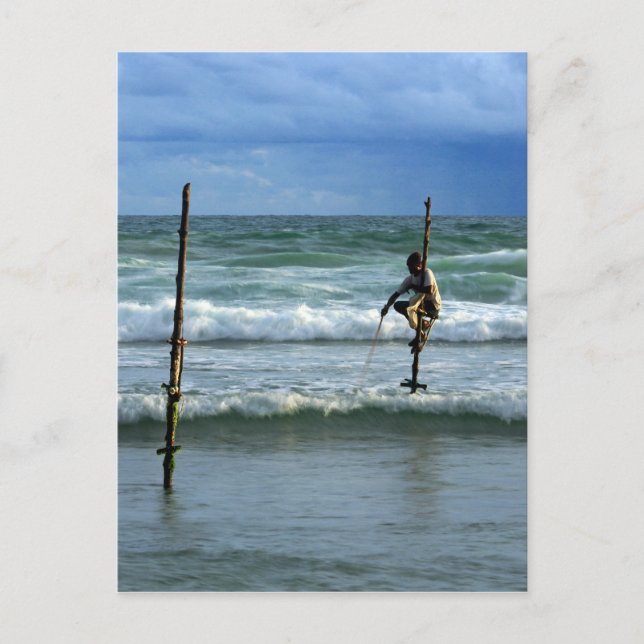 Cartão Postal Pescadores do Sri Lanka (Frente)