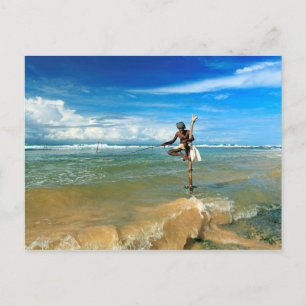 Cartão Postal Pescadores do Sri Lanka