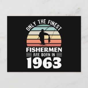 Cartão Postal Pescadores nascidos em 1963 Presente de Aniversári