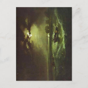 Cartão Postal Pescadores no mar J. M. W. Turner, 1796, petróleo 