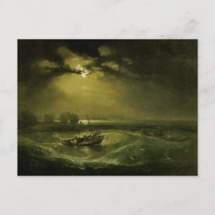 Cartão Postal Pescadores no mar por J.M.W. Turner