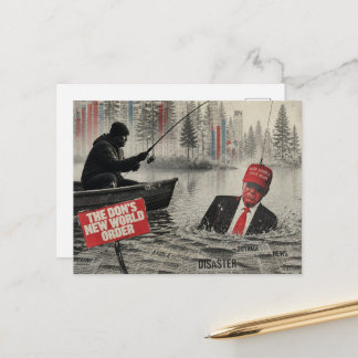 Cartão Postal Pescando Trump no Pântano