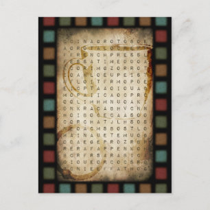 Cartão Postal pesquisa de palavra de café