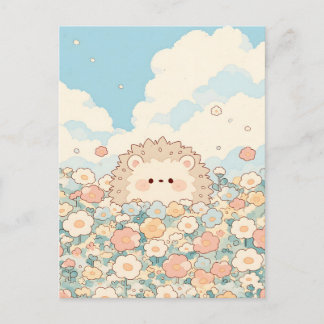 Cartão Postal Pêssego Suave Prado Kawaiiouriço-Cacheiro