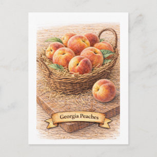 Cartão Postal Pêssegos da Geórgia (Série de Comida Americana)
