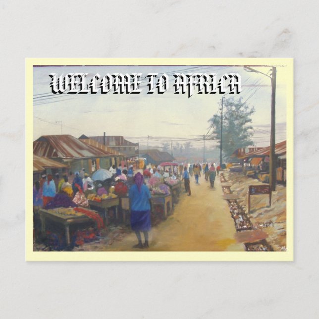 Cartão Postal pessoas, BEM-VINDOS À ÁFRICA (Frente)