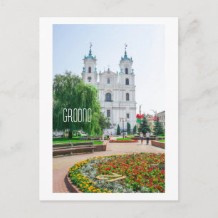 Cartão Postal Pessoas da Catedral de Grodno Belarus
