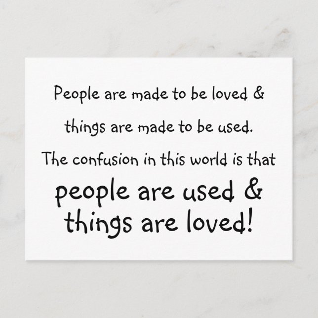 Cartão Postal pessoas e coisas (Frente)