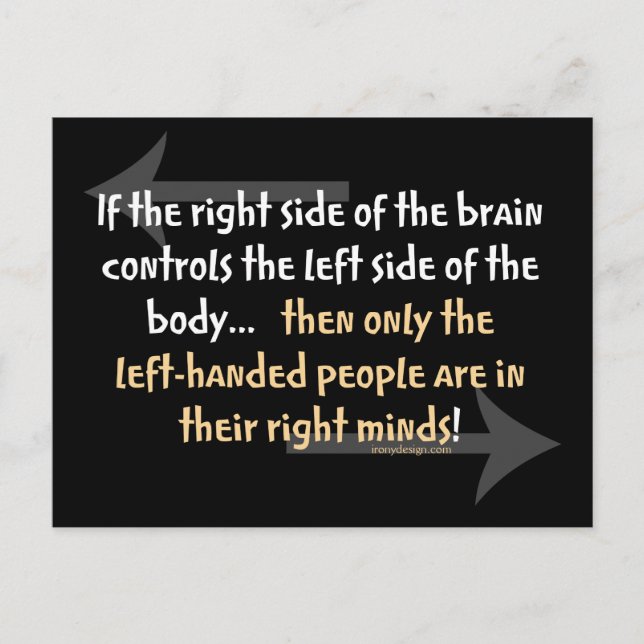Cartão Postal Pessoas esquerdas (Frente)