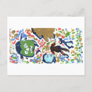 Cartão postal pessoas estranho