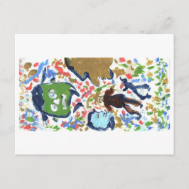 Cartão postal pessoas estranho