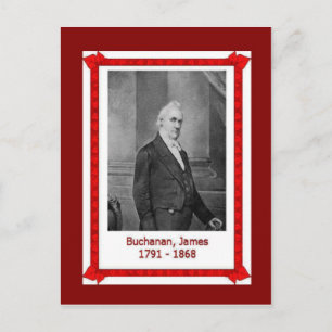 Cartão Postal Pessoas Famosas, James Buchanan 1701 - 1868