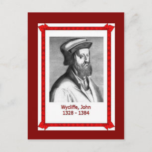 Cartão Postal Pessoas famosas, John wycliffe, 1328-1384