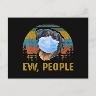 Cartão Postal Pessoas nojentas Vintage Rottweiler Retro Presente