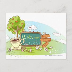 Cartão Postal Pessoas relaxando por sinal de informação com x